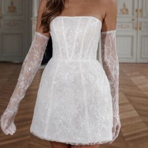 RosieEtienne Eva Dress - Elegant White Lace Mini Dress